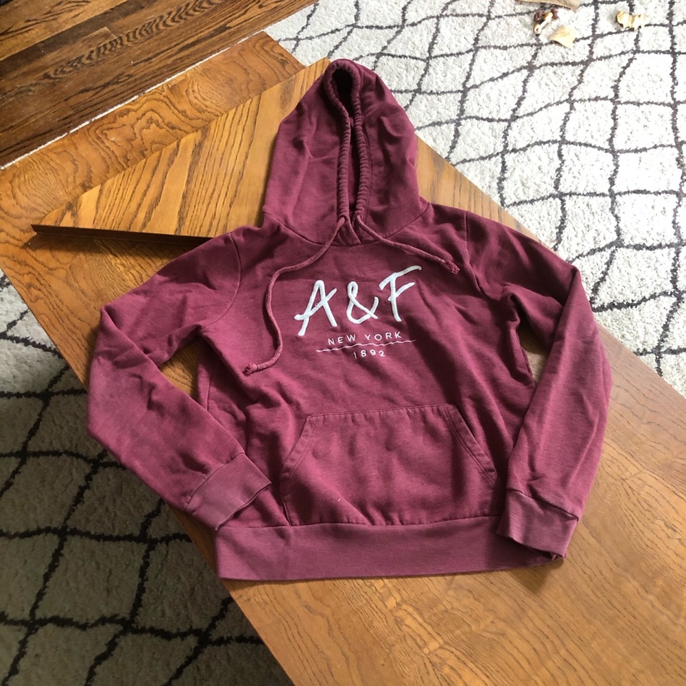 Abercrombie and Fitch dark red hoodie